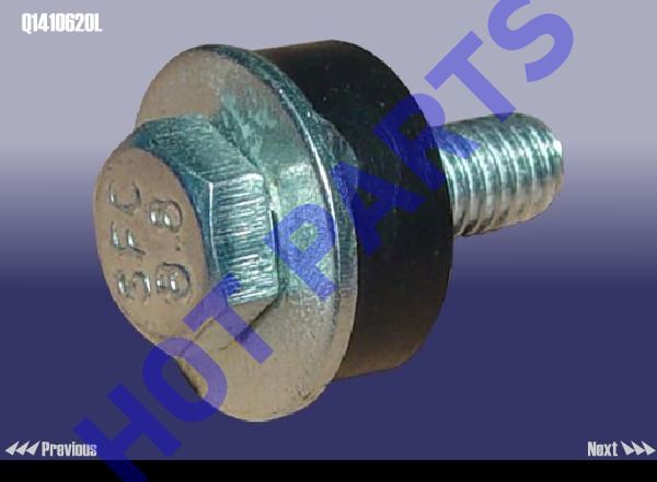 Hex bolt and taper springiness washer