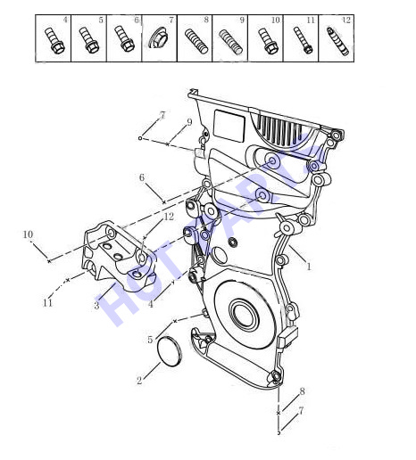 КРЫШКА ГРМ JLD-4G20-A45\A017JL